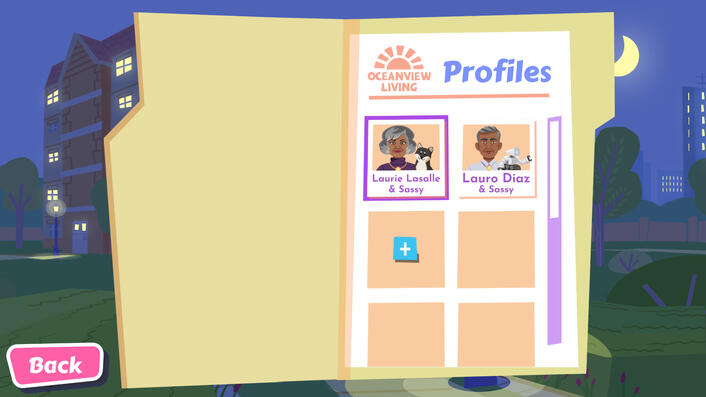 Save screen (profiles)