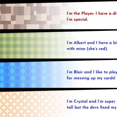 Final patterns for each character