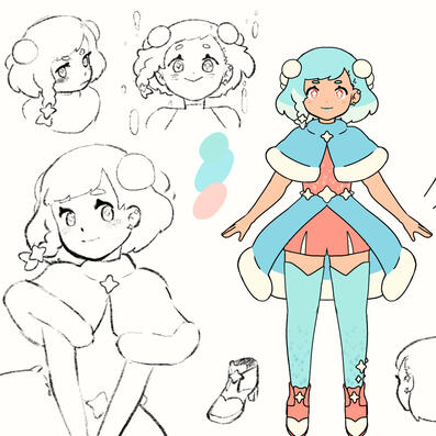 Original character design sketches