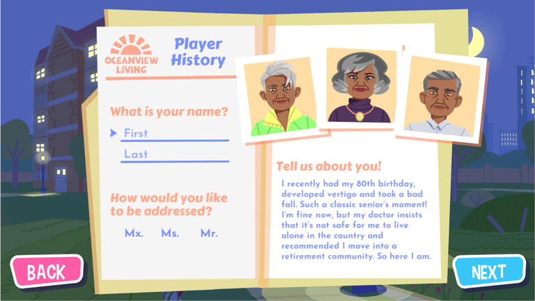 Animated cursor navigation mockup
